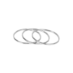 Hammered Ring - 18g (thinner ring) - Set of 2