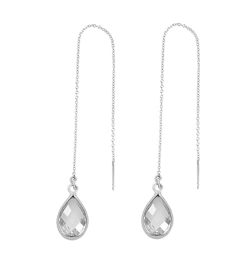 Clear Quartz Drop Earrings