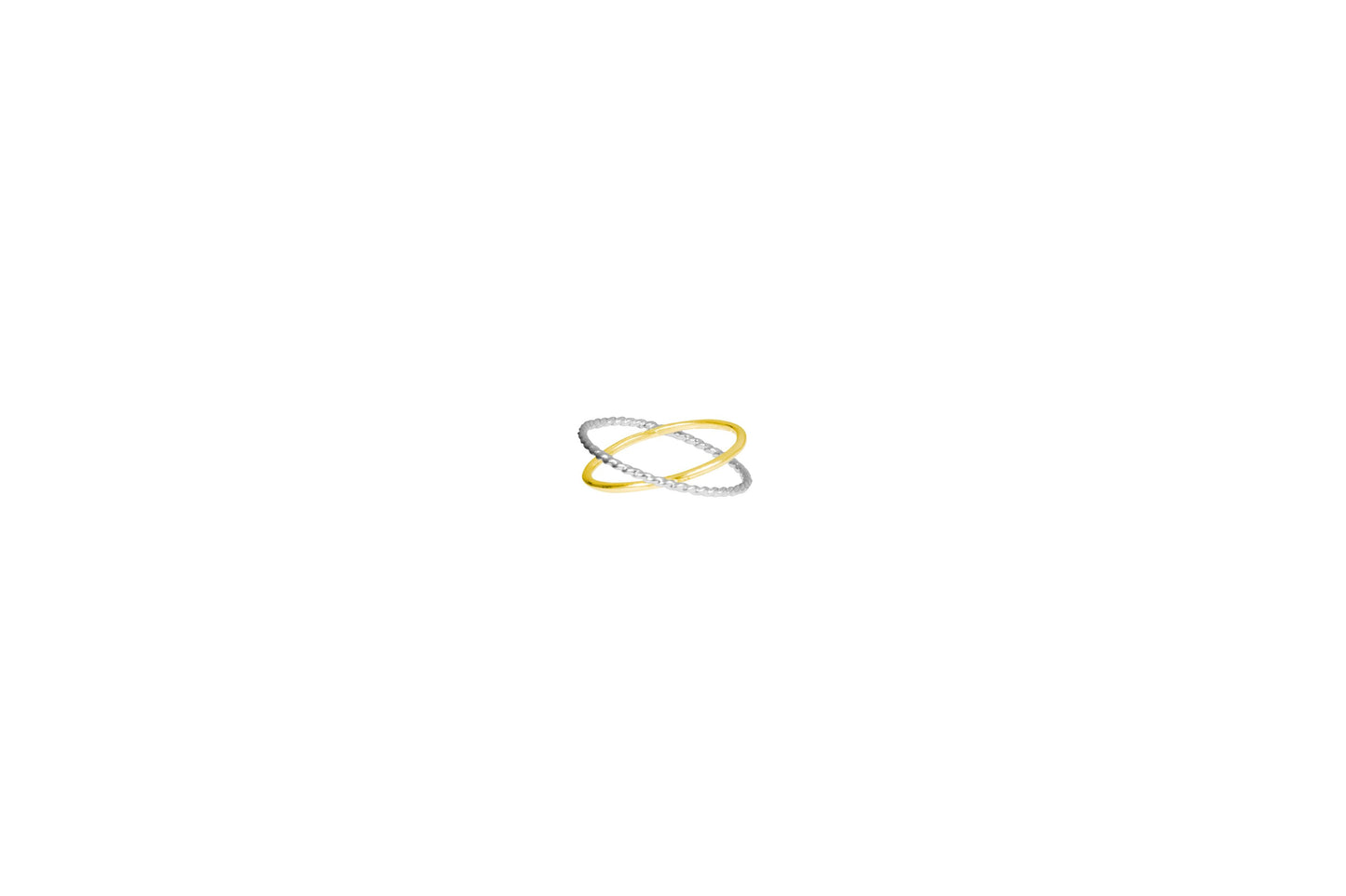 Criss-Cross Twist/Smooth Ring