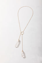 Load image into Gallery viewer, Crystal Lariat Necklace - Clear Quartz