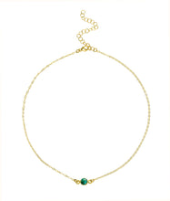 Load image into Gallery viewer, Dainty Gemstone Choker - Emerald