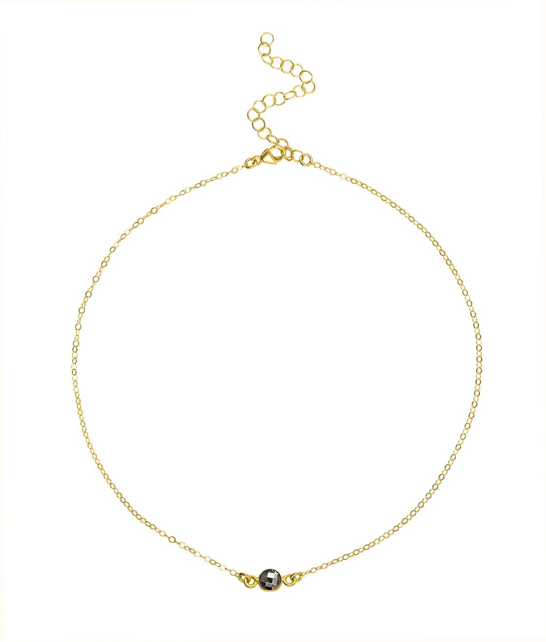 Dainty Gemstone Choker - Pyrite