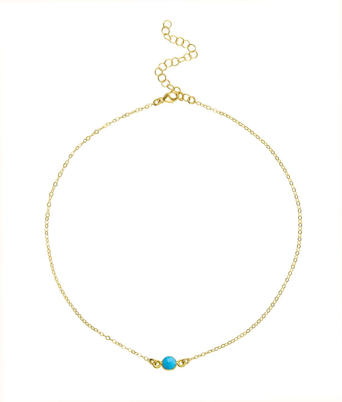Dainty Gemstone Choker - Turquoise
