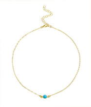 Load image into Gallery viewer, Dainty Gemstone Choker - Turquoise