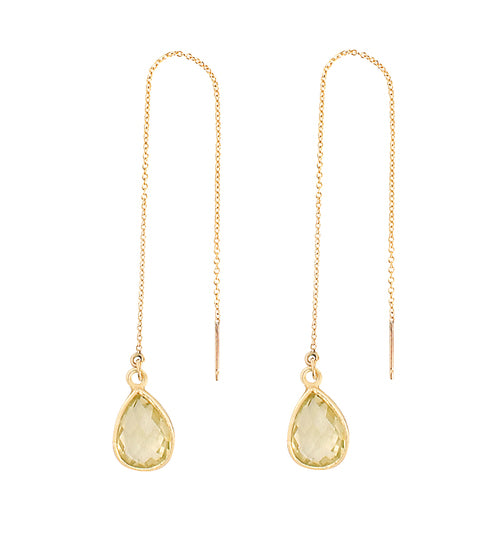 Aria Lemon Topaz Threaders