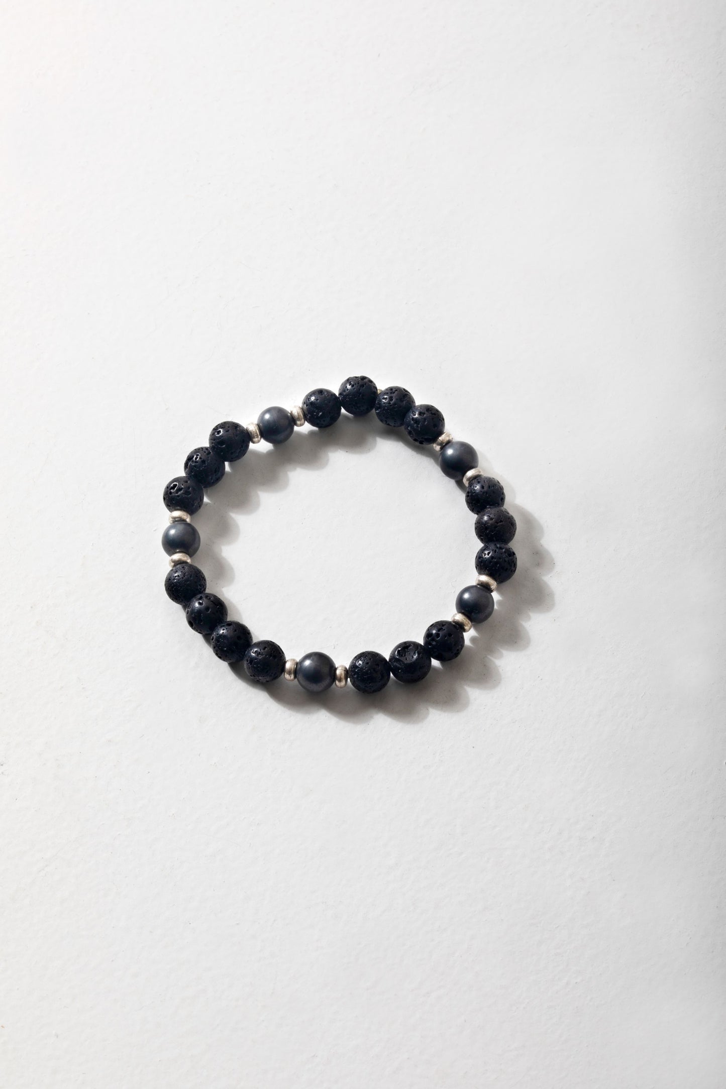 Meteorite Bracelet (Hematite & Volcanic Rock)