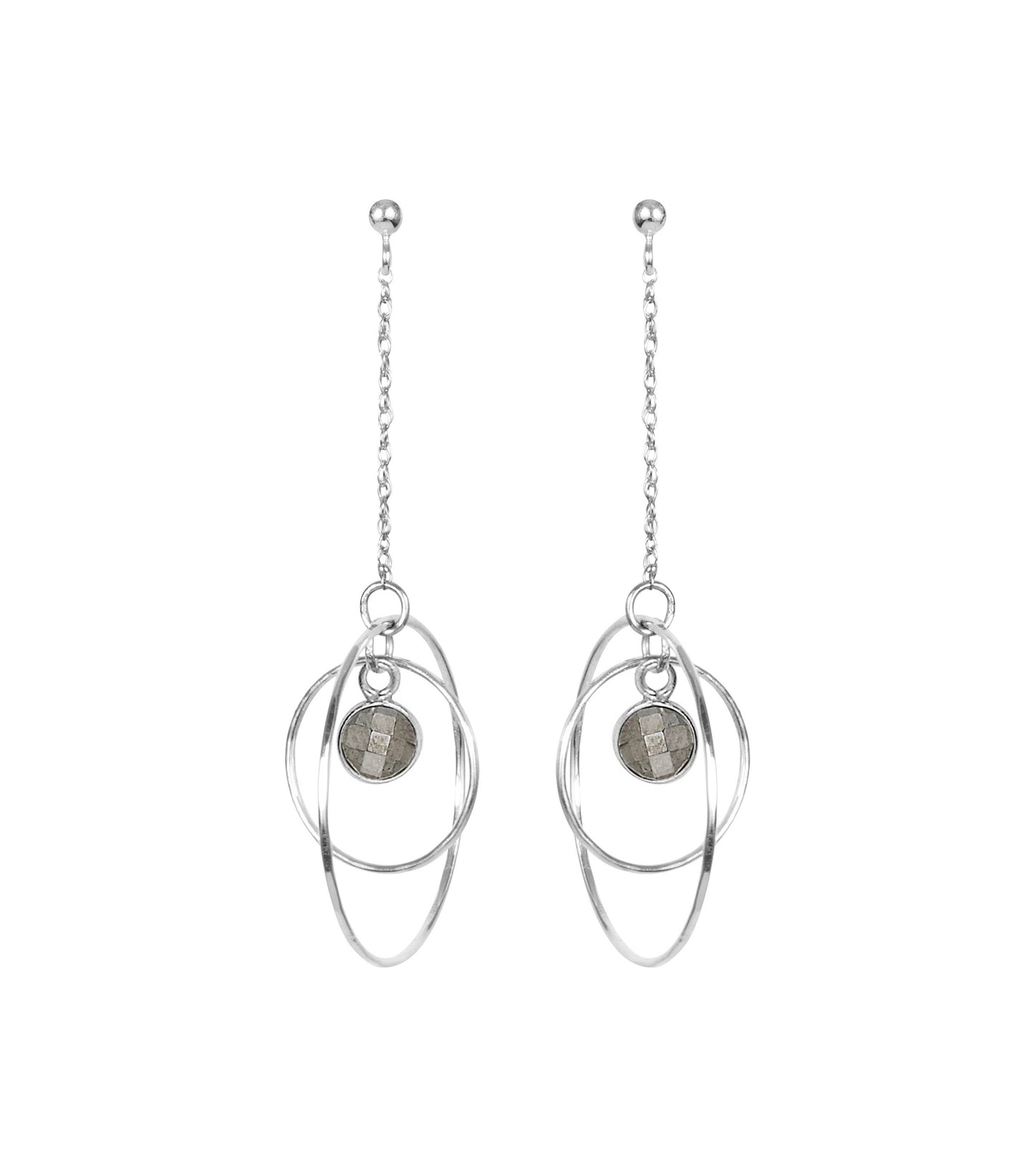 Orion Earrings - Pyrite