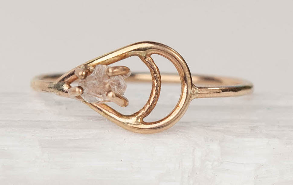 Herkimer Diamond Enya Ring