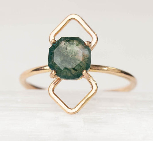 Moss Agate Mirage Ring