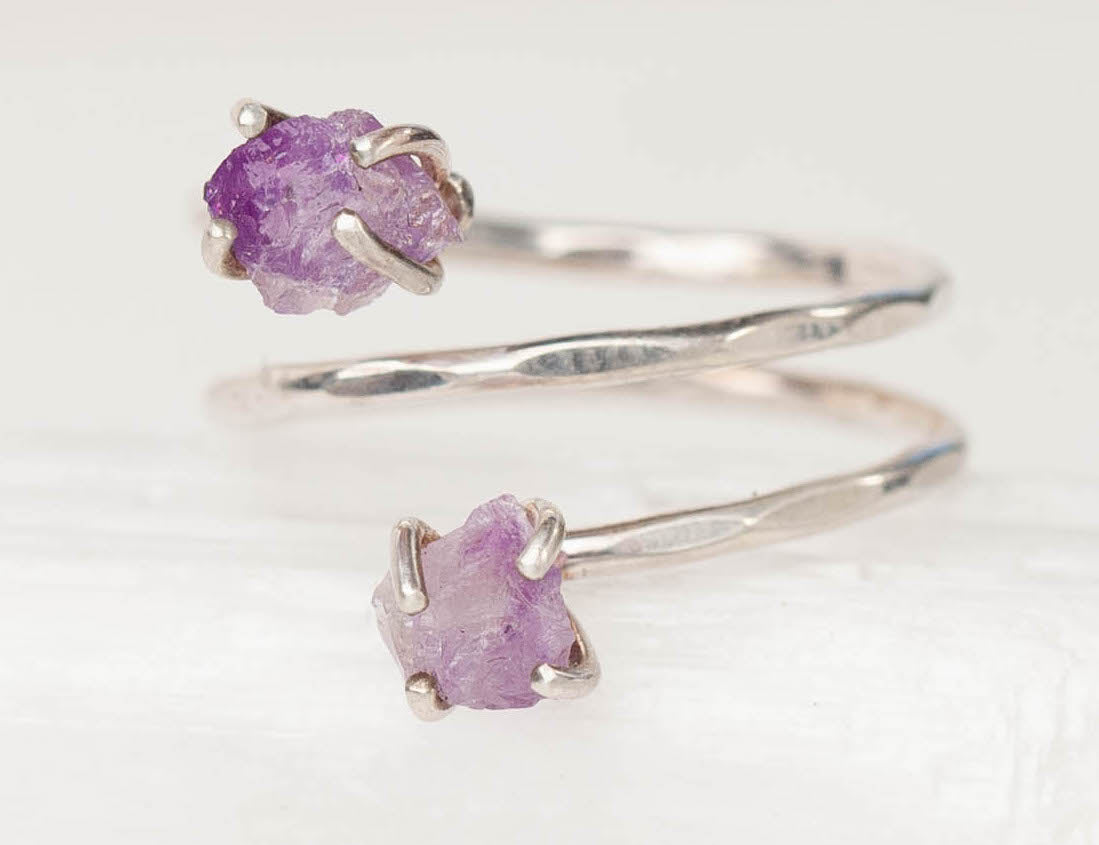 Raw Amethyst Lianas Ring