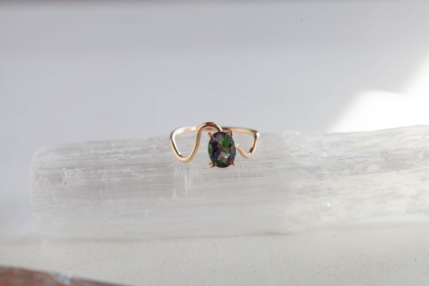 Mystic Topaz Fluere Ring