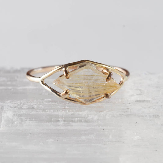 Rutilated Quartz Kassia Ring