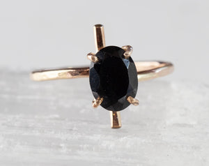 Black Onyx Reverse Asymmetric Ring