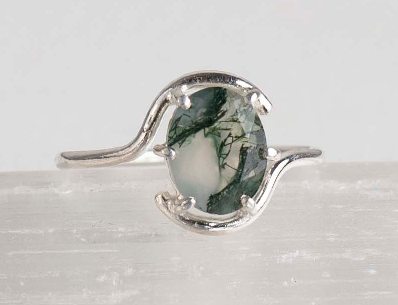 Moss Agate Adria Ring SS