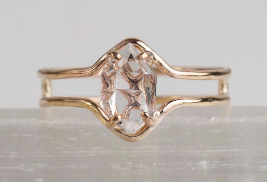 Herkimer Diamond Polarity Ring