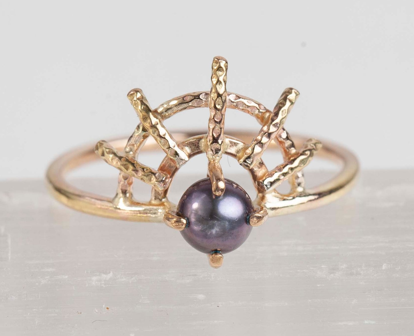 Peacock Pearl Aelia Ring