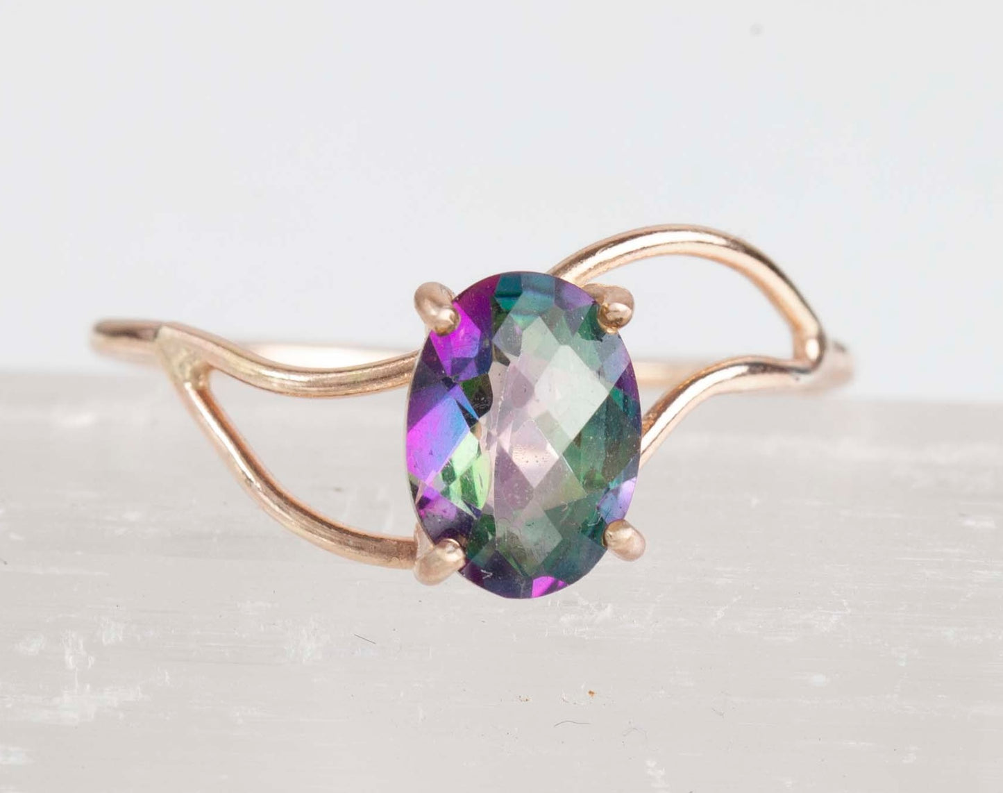 Mystic Topaz Wavy Kassia Ring