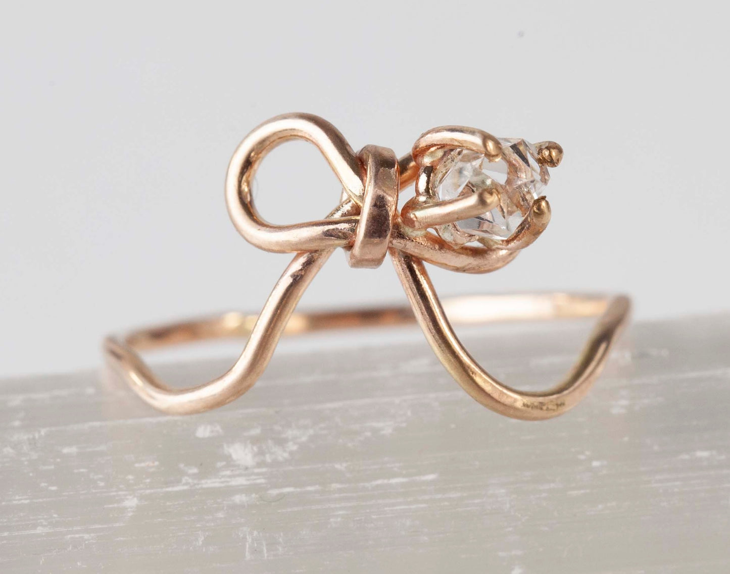 Herkimer Diamond Ribbon Ring