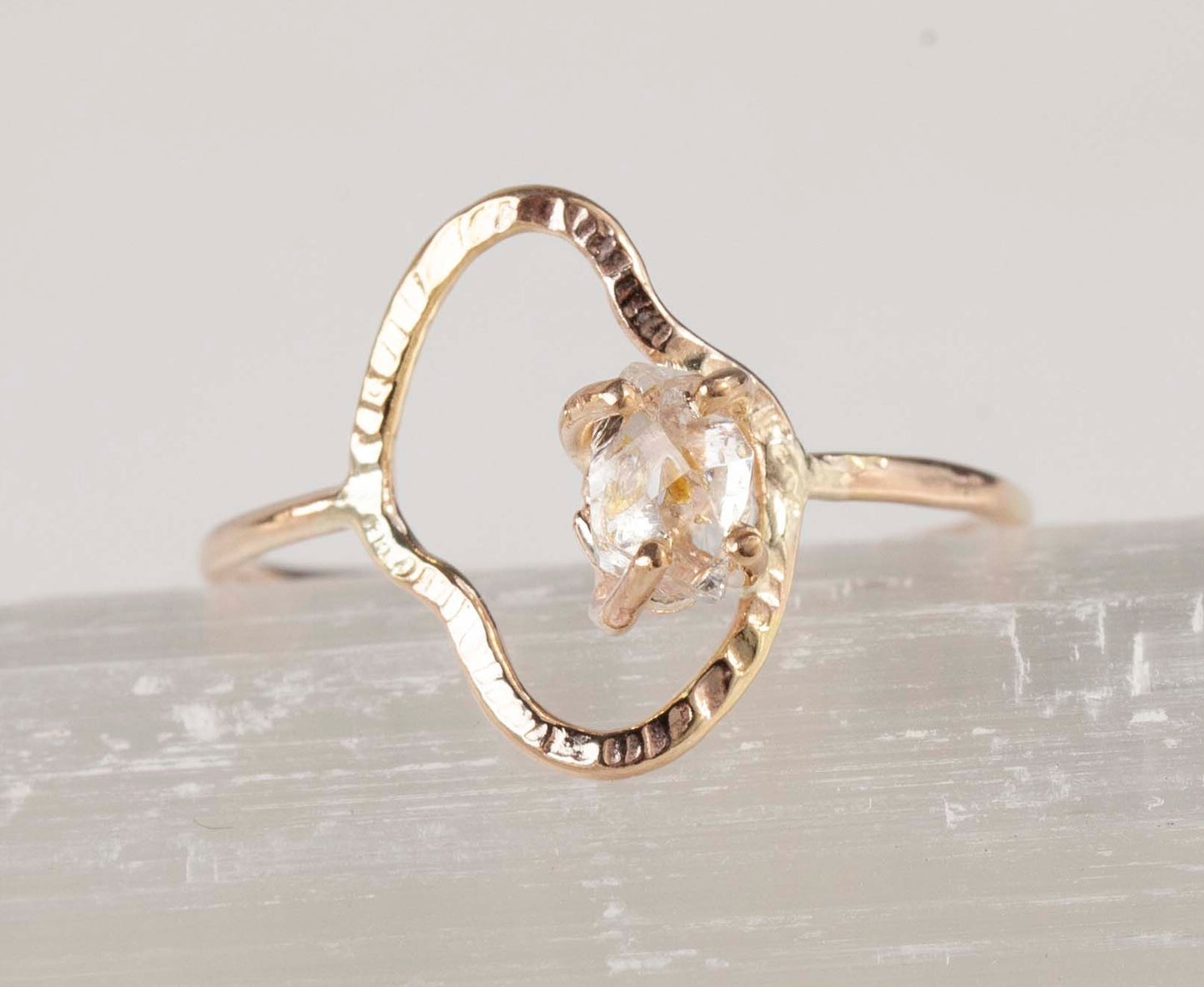 Petroleum Herkimer Diamond Annalyn Ring