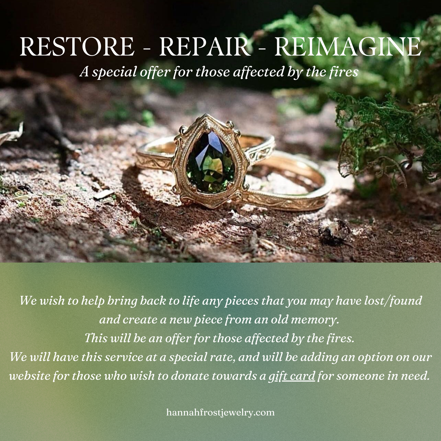 Jewelry restoration for LA fire victims