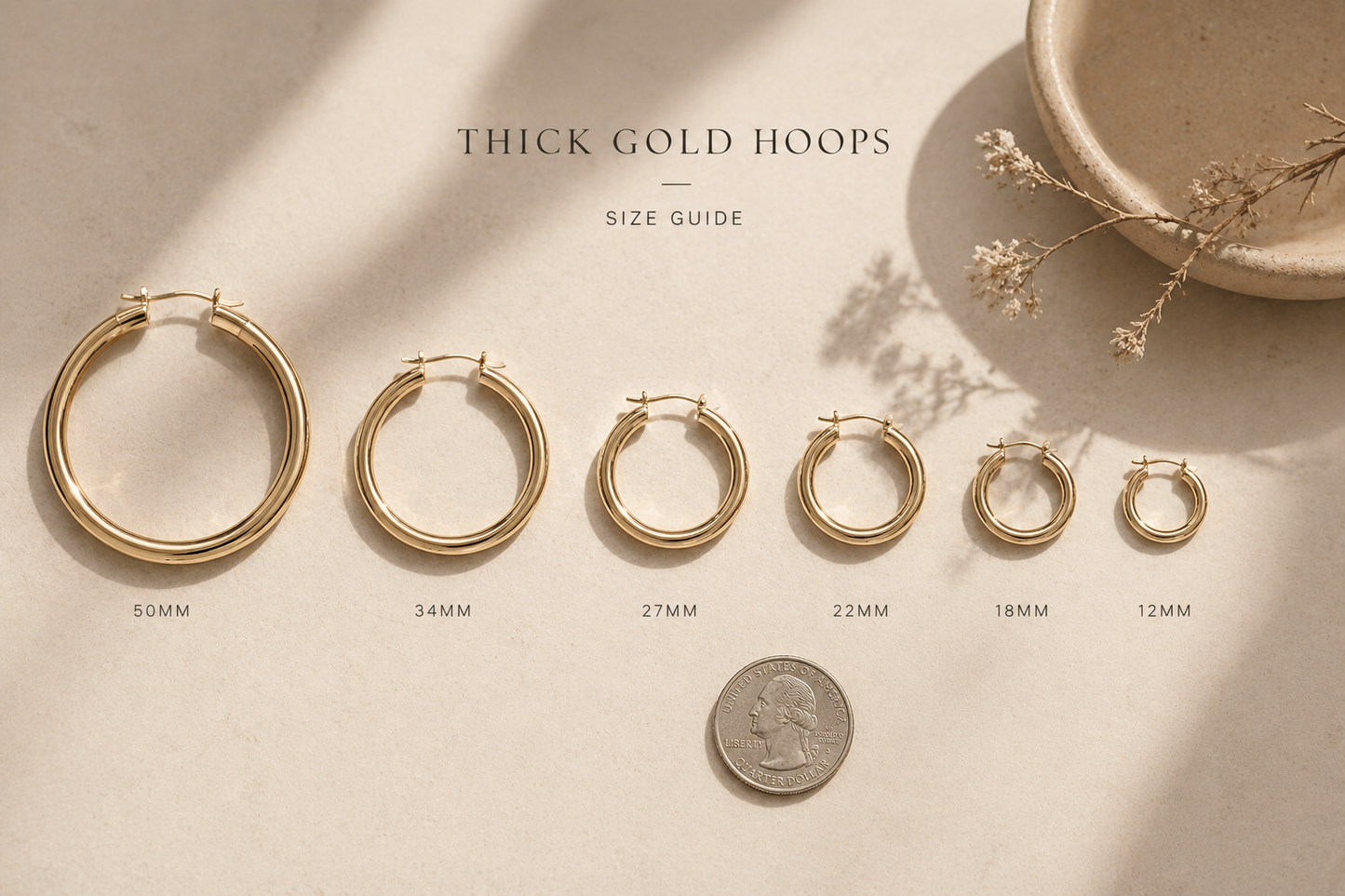 Thick Gold Hoops