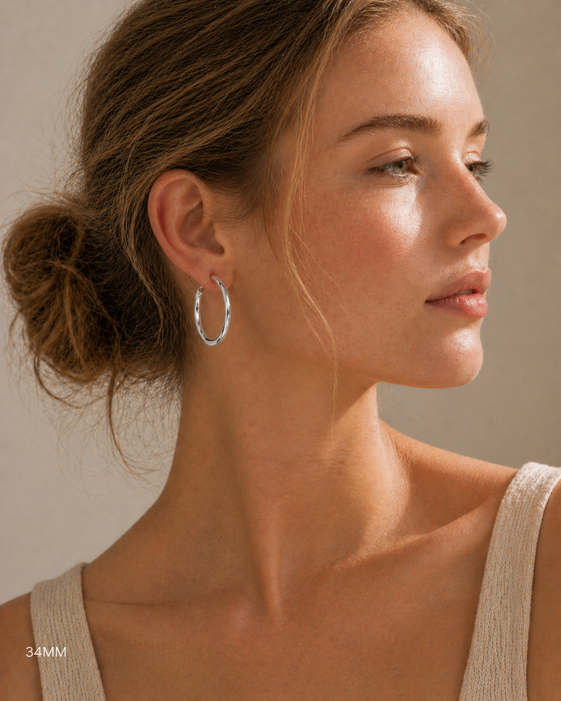 Thick Silver Hoops