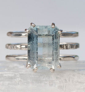 Blue Topaz Triple Aerius Ring