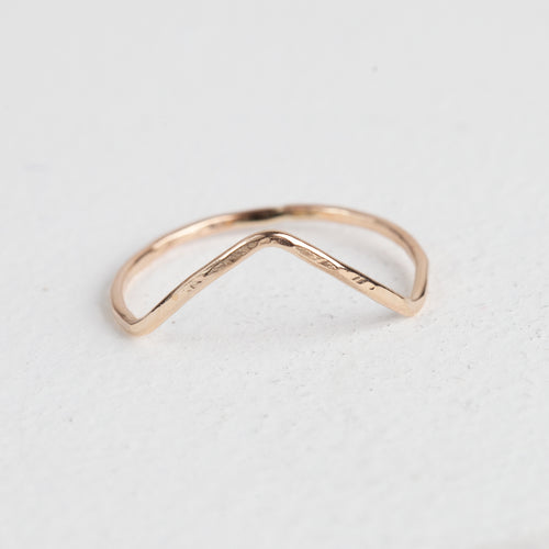 Chevron Ring (Hammered)