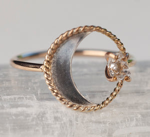 Herkimer Diamond Elara Ring