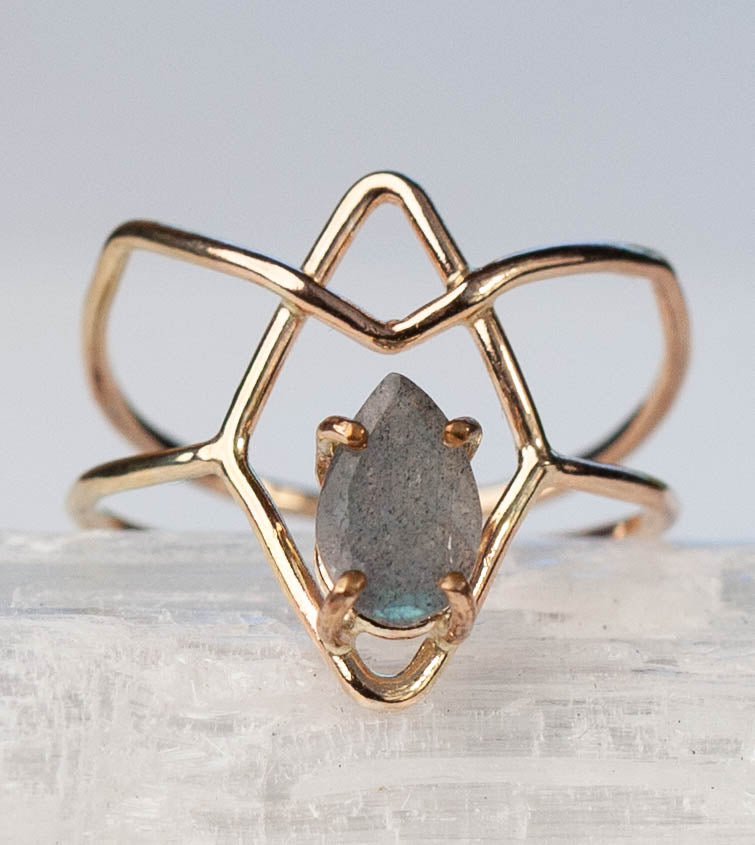 Labradorite Shiva Ring