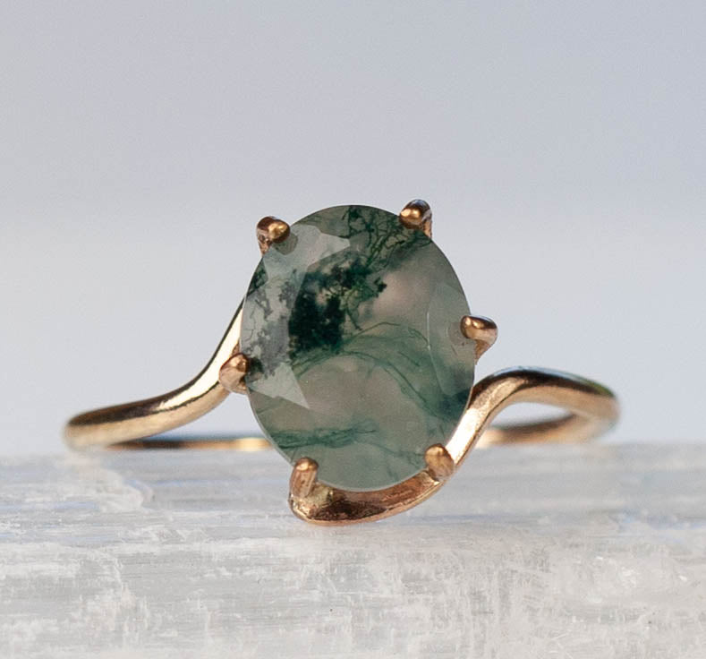 Moss Agate Adria Ring