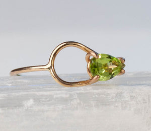 Peridot Paisley Ring