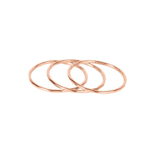 Hammered Ring - 18g (thinner ring) - Set of 2