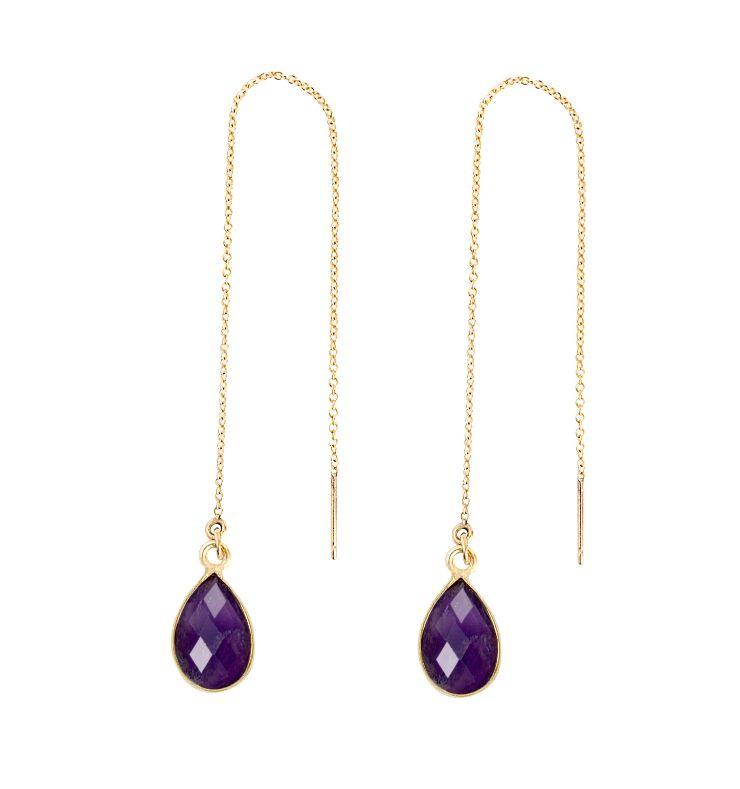 Aria Amethyst Threaders