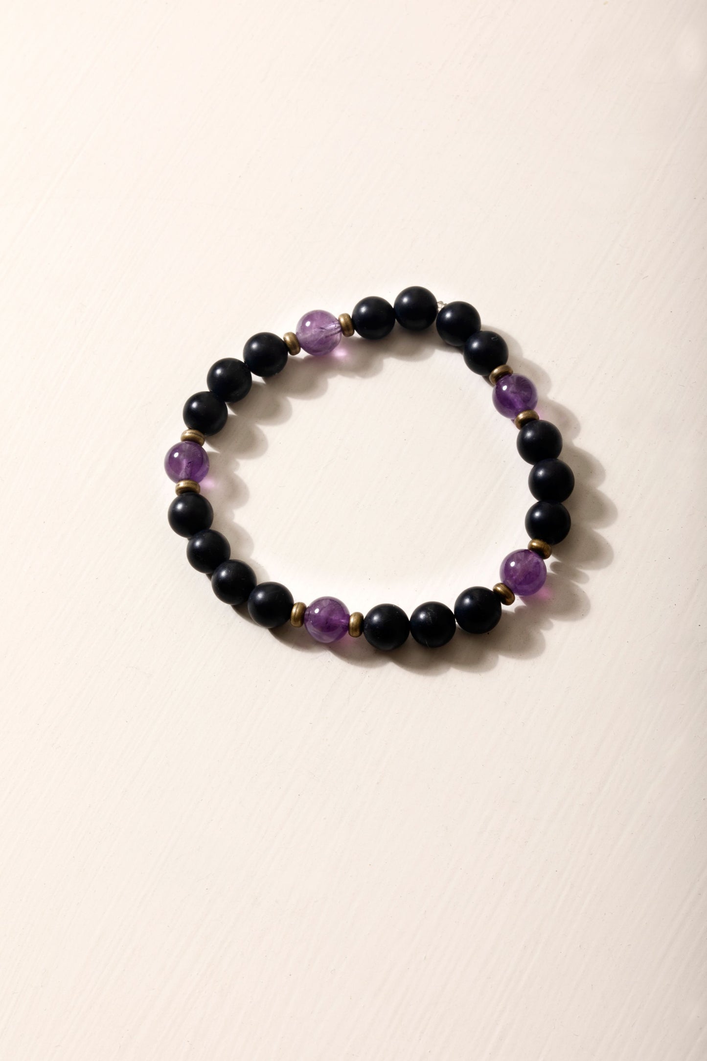 Amethyst & Black Onyx Bracelet