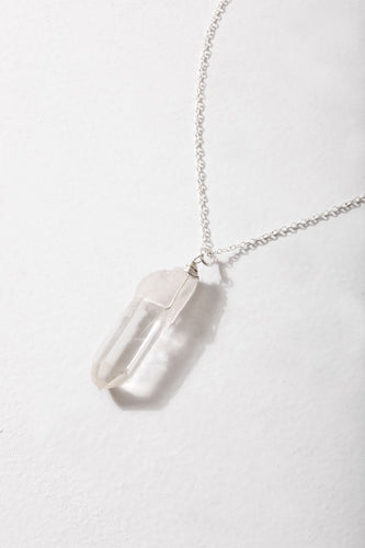Clear Crystal Quartz Necklace