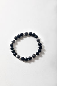 Confucius Bracelet (Hematite & Black Onyx)