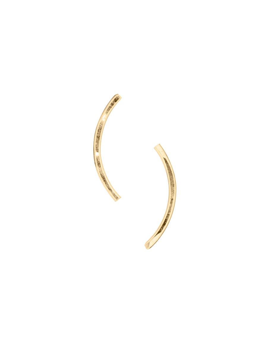 Hammered Curved Bar Ear Climbers