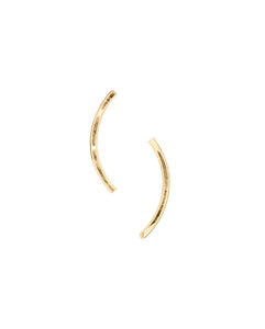 Hammered Curved Bar Ear Climbers
