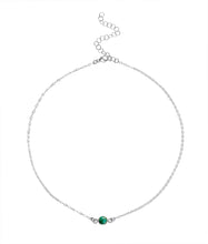 Load image into Gallery viewer, Dainty Gemstone Choker - Emerald