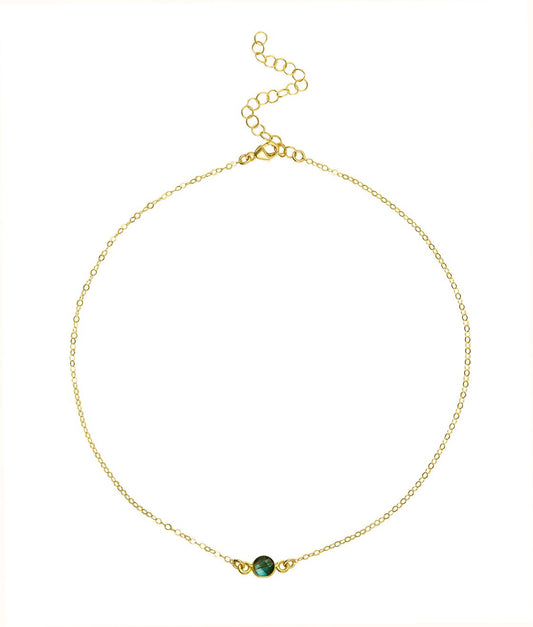 Dainty Gemstone Choker - Labradorite