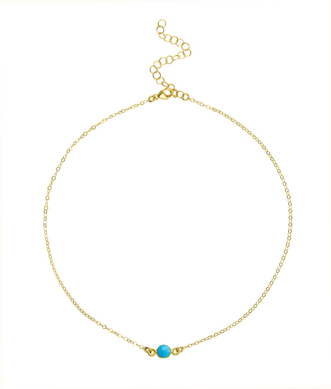 Dainty Gemstone Choker - Turquoise