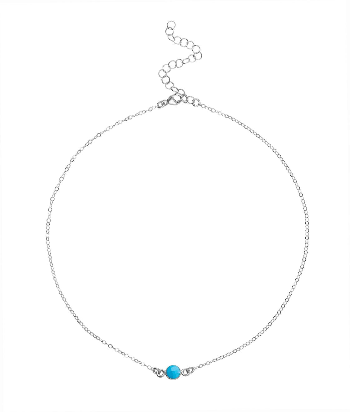 Dainty Gemstone Choker - Turquoise