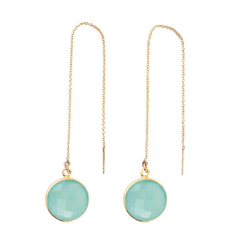 Equilibrium Earrings - Sea Green Chalcedony