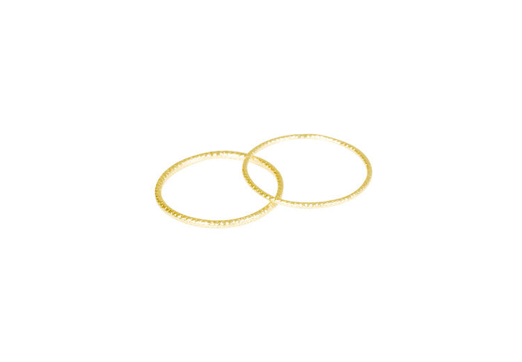 Faceted Band Ring - Set of 2