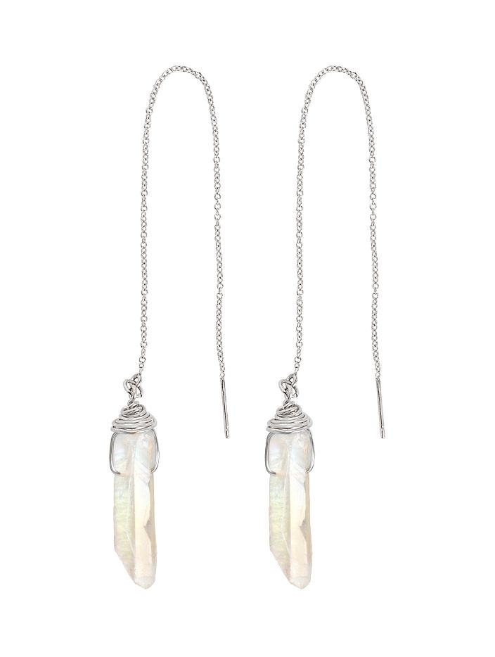 Fae Earrings - Angel Aura Quartz