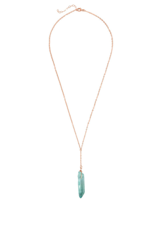 Fae Necklace - Aqua Aura Quartz Necklace