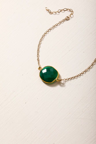 Green Onyx Bracelet (Gold)
