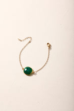 Load image into Gallery viewer, Green Onyx Bracelet (Gold)