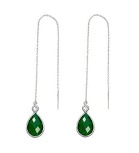 Load image into Gallery viewer, Green Onyx Drop Earrings
